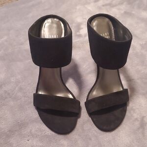 Stuart Weitzman Black Heeled Sandals